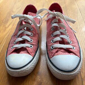 Converse Chuck Taylor All Star low top women's 7.5 orange and white patterned